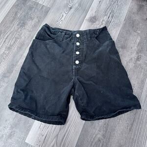 just usa black high waisted denim jean shorts